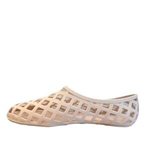 Nicole Miller Rarri Cage Jelly Ballet Slip On Flats Nude/Pale Pink Size 10